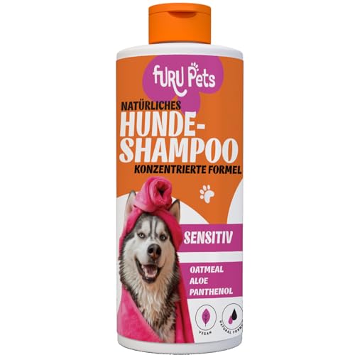 FURU PETS Natürlicher Hundeshampoo Sensitiv Konzentrat - Hunde Shampoo für Langhaar, Welpen, Hundeshampoo Weißes Fell Fellpflege Hund Hundeshampoo Gegen Geruch (Shampoo SENSITIV) von FURU PETS