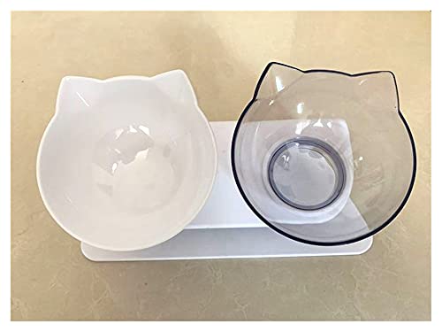 Futterautomat für Katzen und Hunde Double Cat Bowl Dog Bowl mit Stand Pet Fütterung Katze Wasserschüssel für Katzen Food Pet Bowls Für Hunde-Feeder Trinkbrunnen für Katzen und Hunde von FURUIWUFENG