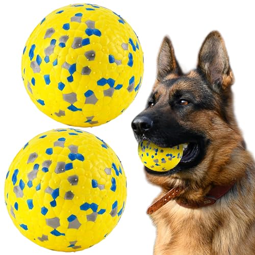 FUSOTO Hundebälle für große, mittelgroße und kleine Hunde, federnder Tennisball für Hunde, aggressives Kauen, langlebiger Hundespielzeugball, Wasserspielzeugball für alle Lebensstufen, Hund, Labrador, von FUSOTO