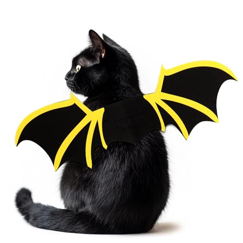 Fledermausflügel für Katzen, Fledermaus-Kostüm, Welpen- und Katzenflügel für Halloween-Party-Dekoration, niedliche Katzen-Halloween-Kostüme, Kätzchen-Fledermausflügel, von FUTERLY