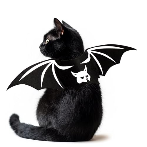 Fledermausflügel für Katzen, Fledermaus-Kostüm, Welpen- und Katzenflügel für Halloween-Party-Dekoration, niedliche Katzen-Halloween-Kostüme, Kätzchen-Fledermausflügel, von FUTERLY