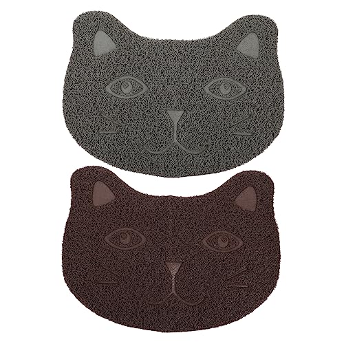 FUTUREORYY 2stücke Katzenstreu Matten Mit Katzenkopf-Design rutschfest PVC Strapazierfähig Für Drinnen Für Müheloses Reinigen Von Katzenstreu FUTUREORYY 2stücke Katzenstreu Matten Mit Katzenkopf-Design rutschfest PVC Strapazierfähig Für Drinnen Für Müheloses Reinigen Von Katzenstreu von FUTUREORYY