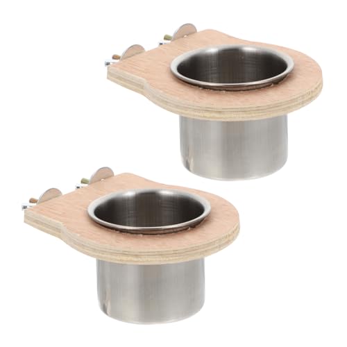 FUTUREORYY 2 Stück Teiliges Vogelnapf mit Holzhalterung Großer Futter und Wassernapf für Papageien Wellensittiche und Nymphensittiche Stabiler Käfighalter Einfache Befestigung Langlebig und FUTUREORYY 2 Stück Teiliges Vogelnapf mit Holzhalterung Großer Futter und Wassernapf für Papageien Wellensittiche und Nymphensittiche Stabiler Käfighalter Einfache Befestigung Langlebig und von FUTUREORYY