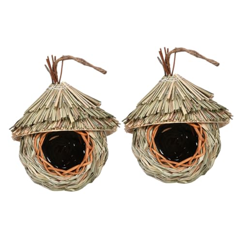 FUTUREORYY 2 Stück Vogelhaus aus Grobem Stroh Handgewebtes Nistplatz für Hummeln und Kleine für Garten und Langlebig FUTUREORYY 2 Stück Vogelhaus aus Grobem Stroh Handgewebtes Nistplatz für Hummeln und Kleine für Garten und Langlebig von FUTUREORYY