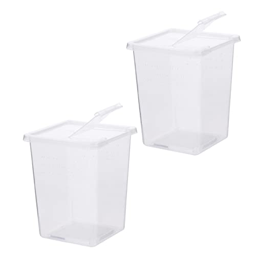 FUTUREORYY 2Stücke Reptilien Zuchtbox Mini Terrarium Für Schildkröten Und Eidechsen Hochtransparent Mit Belüftungslöchern Für Futter Und Wasser Wiederverwendbar Reinigen FUTUREORYY 2Stücke Reptilien Zuchtbox Mini Terrarium Für Schildkröten Und Eidechsen Hochtransparent Mit Belüftungslöchern Für Futter Und Wasser Wiederverwendbar Reinigen von FUTUREORYY