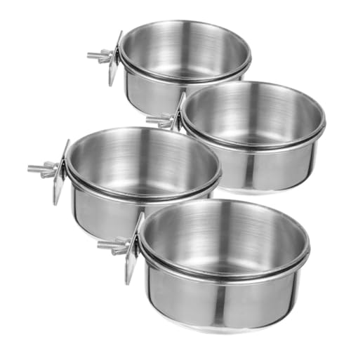 FUTUREORYY 4 Stück Teiliges Vogelkäfig Futter und Wassernapf mit Abnehmbaren Näpfen Robust Rostfrei Knabber Design für Wellensittiche Papageien und Kleintiere FUTUREORYY 4 Stück Teiliges Vogelkäfig Futter und Wassernapf mit Abnehmbaren Näpfen Robust Rostfrei Knabber Design für Wellensittiche Papageien und Kleintiere von FUTUREORYY