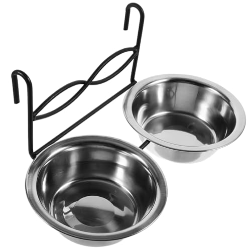 FUTUREORYY Hängender Vogelkäfig Futter und Wassernapf aus Edelstahl mit Halter Praktischer Parrot Feeder rutschfest Langlebig für Wellensittiche und Kleine Vögel FUTUREORYY Hängender Vogelkäfig Futter und Wassernapf aus Edelstahl mit Halter Praktischer Parrot Feeder rutschfest Langlebig für Wellensittiche und Kleine Vögel von FUTUREORYY