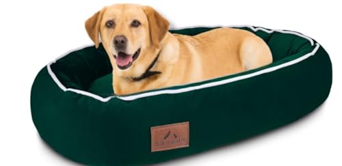 FUUFEE Hundebett, Hundekorb, Hundesofa, Hundeliege, Hundebett mittelgroße Hunde, Hundezubehör, hundebett orthopädisch, Hundebetten 95 x 65 cm Green von FUUFEE