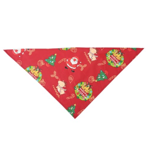 FUXIU Haustier-Halstuch für Weihnachten, Hund und Katze für kleine Hunde, Bandana mit Weihnachtsmuster, Haustiergeburtstag von FUXIU