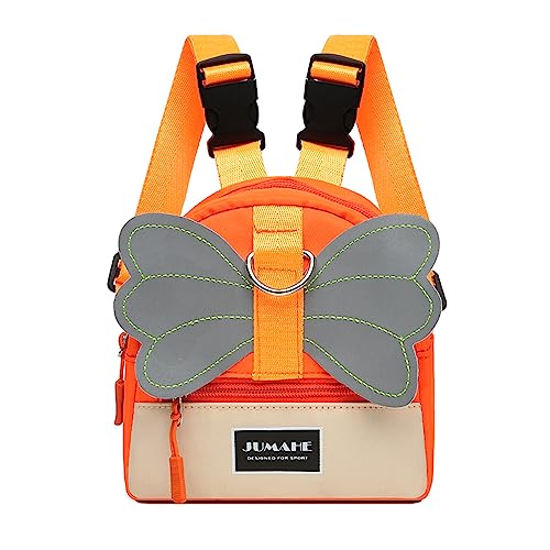 FUXIU Kleine Rucksäcke für Herren, Haustier-Rucksack, Geschirr mit Leine und Flügel-Dekor für kleine Hunde zum Spazierengehen, Wandern und Camping von FUXIU