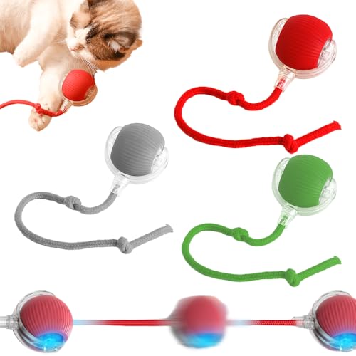 FUXNGZI Hundespielzeug,Interaktives Hundespielzeug,Hundespielzeug Ball,Hundeball Elektrisch,Hundespielzeug Unzerstörbar,Smart Automatisch Rollender Ball für Katzen und Hunde (3PCS) von FUXNGZI