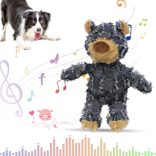 FUXNGZI Indestructible Robust Bear, 2025 Upgrade Hundespielzeug, Plüschtiere für Hunde, Süßes quietschendes Hundespielzeug, Hundespielzeug für Große und Kleine Hunde (#C, 21 * 17cm) von FUXNGZI