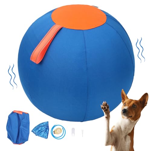 FUXNGZI Jingle Herding Ball, Herding Ball für Hunde, Hundeball Hundespielzeug Ball, Herding Ball für Australian Shepherd, Große Hundebälle für Kleine/Mittel/Große Hunde (L) von FUXNGZI