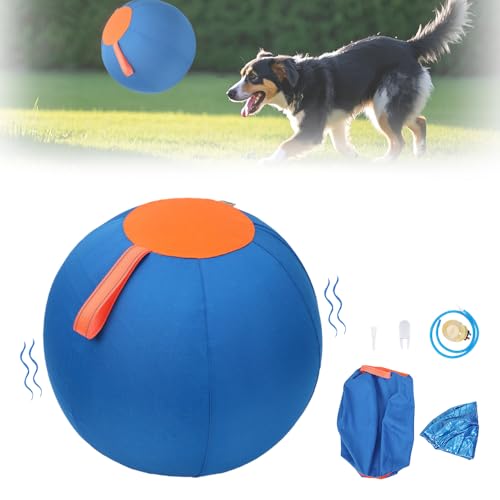 FUXNGZI Jingle Herding Ball, Herding Ball für Hunde, Hundeball Hundespielzeug Ball, Herding Ball für Australian Shepherd, Große Hundebälle für Kleine/Mittel/Große Hunde (S) von FUXNGZI