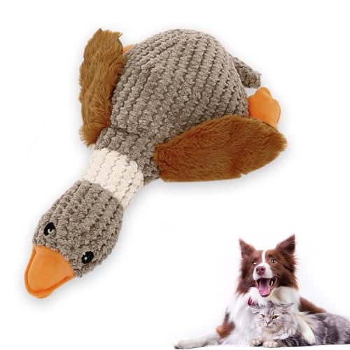 FUXNGZI Quack-Quack Duck Dog Toy, Hundespielzeug, Robustes Enten-Hundespielzeug, Kuscheltier für Hunde, Langlebiges Plüsch-Kauspielzeug für große Welpen und kleine bis mittelgroße Hunde (A) von FUXNGZI