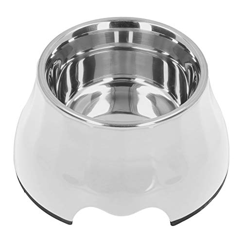 2-in-1-Futternäpfe mit rutschfestem Boden und erhöht für Hunde und Katzen, inklusive Futter- und Wassernäpfen, spülmaschinenfest, zum und Tragen, (White) von FUZHUI