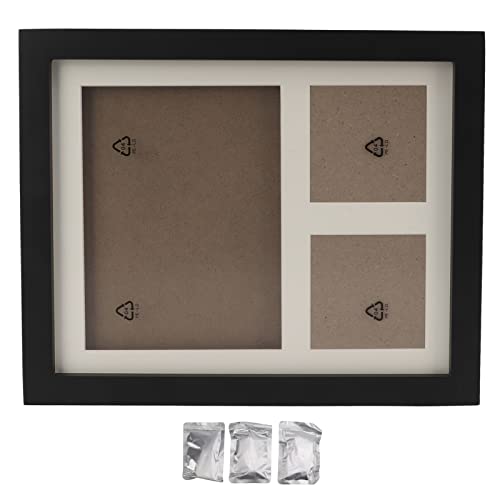 Drucke-Rahmen-Set aus echtem Kiefernholz, zum Selbermachen von Hand- und Fußabdrücken, zum Erstellen bleibender Erinnerungen mit Ihren geliebten Haustieren, inklusive Ton und Foto (Black Frame) von FUZHUI