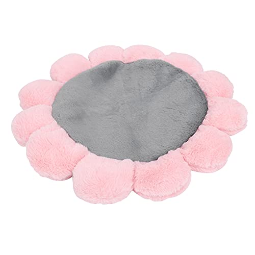 FUZHUI Weiche Fleece-Bettmatte in Blumenform, bequemes Schlafkissen, rundes Bett für Hunde, Katzen und Kleintiere, inklusive Korallenvlies und PP-Baumwolle, ideal für den Innenbereich, von FUZHUI