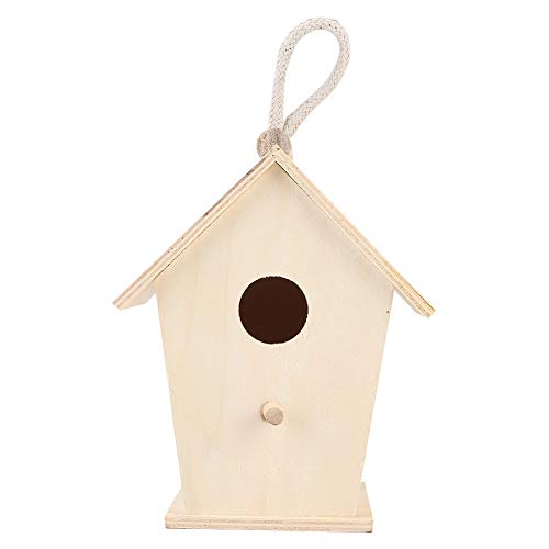 Holz Bluebird House - Vogelnest Brutkasten Käfig Holz, Vogelhaus Holz für Draußen, Wasserdicht mit Stange, ideal für Finken, Bluebird, Kardinäle, Nistkasten für Wildvogelbeobachtung von FUZHUI