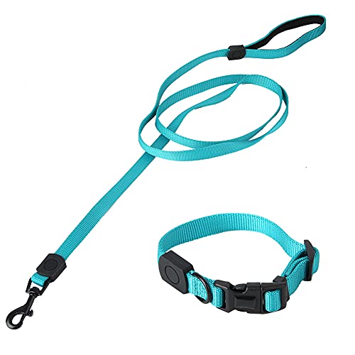 Nylon-Hundehalsband zum Gehen mit Brust und Rücken, mit weicher Leine, Führungsgurt, Gürtelseil für tägliche Outdoor-Aktivitäten, zur Kontrolle mit Schaumstoffgriff und (S) von FUZHUI