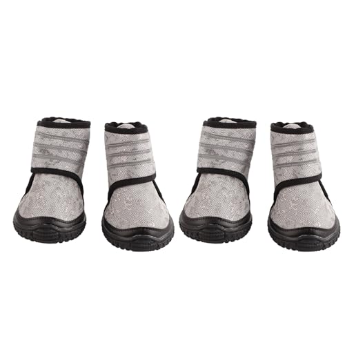 FUZHUI Schuhe rutschfeste Hundestiefel für Outdoor-Aktivitäten und reflektierend für kleine, mittelgroße und große Hunde mit weichem, atmungsaktivem Netz und dicken elastischen (Size 90) von FUZHUI