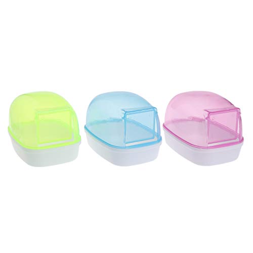 FUZYXIH Hamster Badezimmer Sauna Sandbad Pool Reinigungswerkzeug Durchsichtige Kunststoff Toilette Leicht Zu Reinigen Für Kleine Haustiere Hamster Spielzeug Pack von FUZYXIH