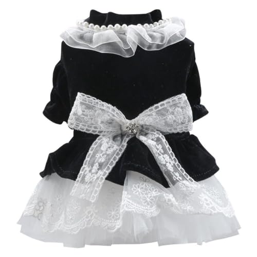 FUZYXIH Hunde Prinzessin Kleid Hunde Kleider Samt Hunde Kleid Hundekostüm Haustier Kleider Hundekleidung Hundeschleifen Kleid Welpen Kleid Hunde Prinzessin Kleid von FUZYXIH