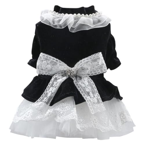 FUZYXIH Hunde Prinzessin Kleid Hunde Kleider Samt Hunde Kleid Hundekostüm Haustier Kleider Hundekleidung Hundeschleifen Kleid Welpen Kleid Hunde Prinzessin Kleid von FUZYXIH