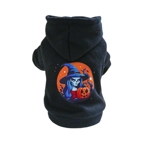 FUZYXIH Hundekostüm Aufdruck Sweatshirt Mode Haustier Hoodie Partykostüm Für Welpen Halloween Pullover Atmungsaktiv Katze Festival Anzug Halloween Kostüm Hundekleidung von FUZYXIH