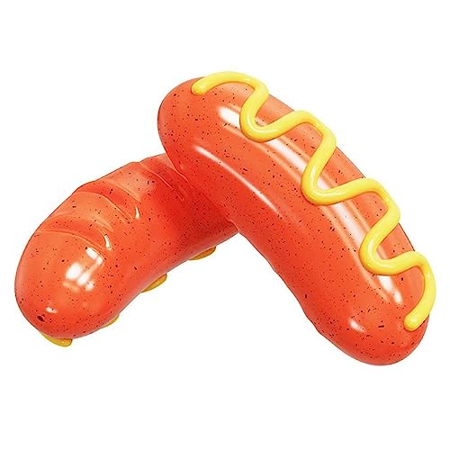FUZYXIH Pet Toy For Chewing Teeth Cleaning Dogs Interactive Resistant Hotdog Shape Toy For Aggressive Chewer Molar Toy Dogs Molar Toy Easy Cleaning Dogs Molar Toy Easy Washing von FUZYXIH