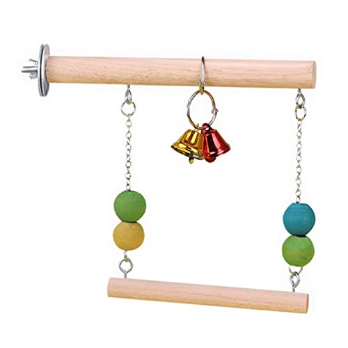 FUZYXIH Lovebird Finken Kanarienvogel Wellensittiche Käfig Barsch Stehen Brücke Schaukel Klettern Woodeb Bar Hängematte Spielzeug Für Vogel Vogel Schaukel Outdoor von FUZYXIH