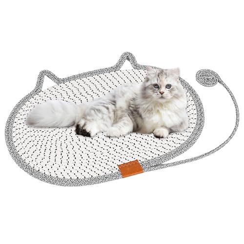FVPKYUR Katzenkratzpad - Kratzpad Aus Natürlichem Baumwollseil Für Katzen | Waschbares Haustierzubehör & Möbel Für Innen Und Außen Mit Liegeplatz Für Wohnung Bett Couch von FVPKYUR