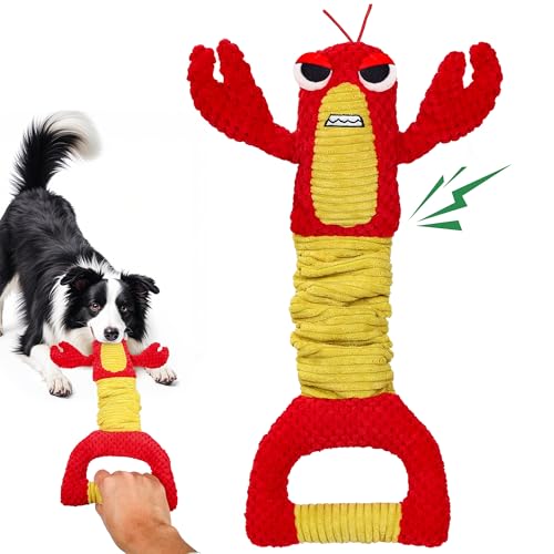 FVUUKOSIIT Hundespielzeug - Interaktives Welpenspielzeug in Hummer-Form, Quietschendes Spielzeug für Kleine und Mittelgroße Hunde, Ideal für Zieh- und Zerrspiele, Waschbares Plüschspielzeug FVUUKOSIIT Hundespielzeug - Interaktives Welpenspielzeug in Hummer-Form, Quietschendes Spielzeug für Kleine und Mittelgroße Hunde, Ideal für Zieh- und Zerrspiele, Waschbares Plüschspielzeug von FVUUKOSIIT