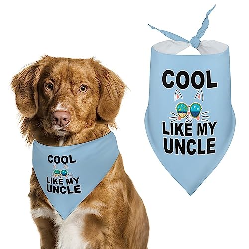 Hunde-Bandanas mit Aufschrift „I'm Cool Like My Onkel“, dreieckig, niedliches Haustier-Schal, Halstuch für kleine, mittelgroße und große Haustiere von FWJZDSP