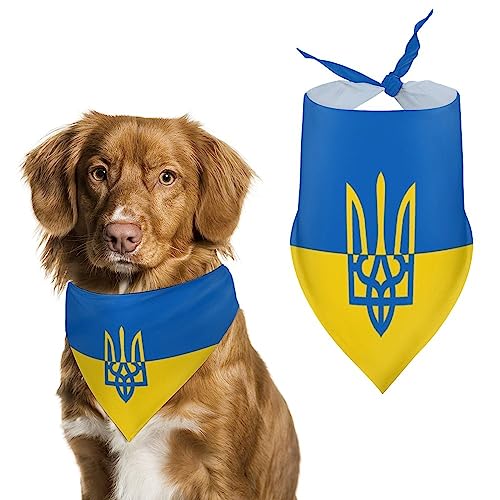 Hundehalstücher mit ukrainischer Flagge, dreieckige Hundelätzchen, niedlicher Haustierschal, Kopftuch für kleine, mittelgroße und große Haustiere von FWJZDSP