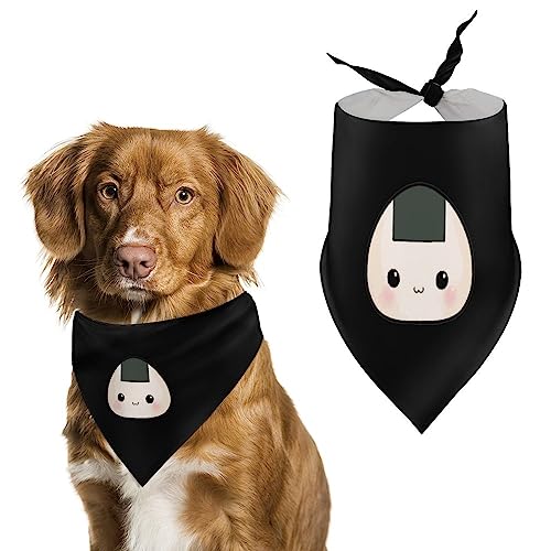 Kawaii japanische Reisbällchen Hunde-Bandanas, dreieckige Hundelätzchen, niedlicher Haustier-Schal, Halstuch für kleine, mittelgroße und große Haustiere von FWJZDSP