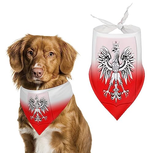 Polnischer Adler-Hundehalstuch, dreieckiges Hundelätzchen, niedlicher Haustierschal, Kopftuch für kleine, mittelgroße und große Haustiere von FWJZDSP