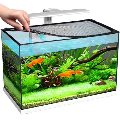 FWUNYVN Magnetisches Fischtank-Schutznetz, DIY-Aquarium-Anti-Springnetz, verhindert, dass Schildkröten, Fische und Reptilien aus den Schildkrötenbecken entkommen, für einen Umfang von bis zu 120 cm x von FWUNYVN