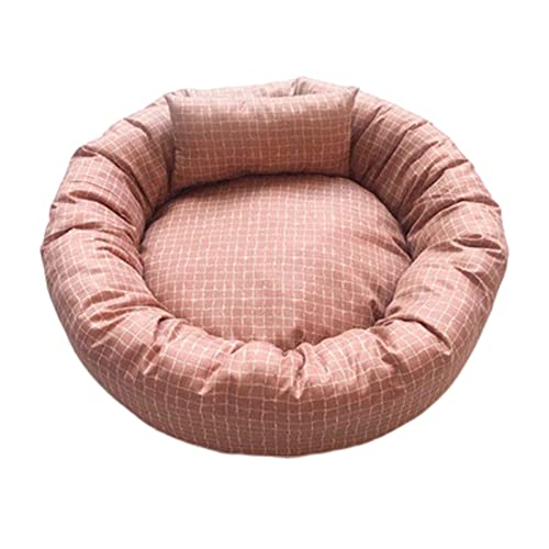 FXXWJP Haustierbetten für kleine Hunde Hundebett Katzenbett Donut kleine Haustiere waschbare Haustierprodukte rundes Haustierbett -Rot-XL von FXXWJP