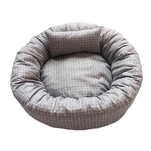 FXXWJP Haustierbetten für kleine Hunde Hundebett Katzenbett Donut kleine Haustiere waschbare Haustierprodukte rundes Haustierbett -grau-XL von FXXWJP