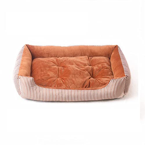 FXXWJP Klein Hundebett Haustierbett für Welpen und Kätzchen extra weich Hundematte Maschinenwaschbar mit Anti-Rutsch-wasserabweisend -Gelb-XL 80x61cm(31.5x24inch) von FXXWJP