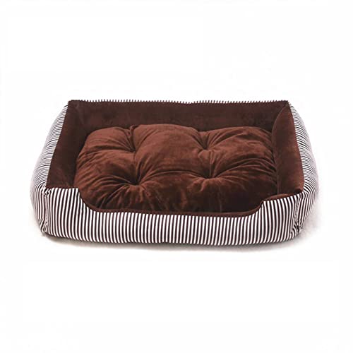 FXXWJP Klein Hundebett Haustierbett für Welpen und Kätzchen extra weich Hundematte Maschinenwaschbar mit Anti-Rutsch-wasserabweisend -Kaffee-1-S 50x38cm(19.7x15inch) von FXXWJP