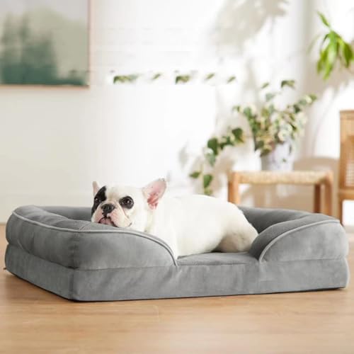 FYHOLD Hundebett aus Memory-Schaum, orthopädisches Hundebett und Sofa zum Schlafen von Haustieren, mit abnehmbarem waschbarem Bezug (L) von FYHOLD