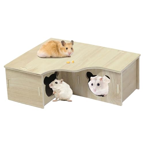 Hamsterversteck, Hamsterhaus, multifunktionales und bequemes Mehrkammer-Hamsterversteck, geeignet für verschiedene kleine Nager wie Hamster, Sandratten, Eichhörnchen von FYKZQWDS