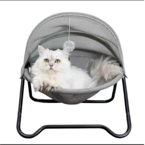 FYSXCXS Klettergerüst für Katzen Indoor Hängendes, vom Boden abgehobenes Katzennest, atmungsaktiver, Abnehmbarer, waschbarer, kratzfester Katzenstuhl und Katzenbett Einfach zu Montieren(Gray) von FYSXCXS