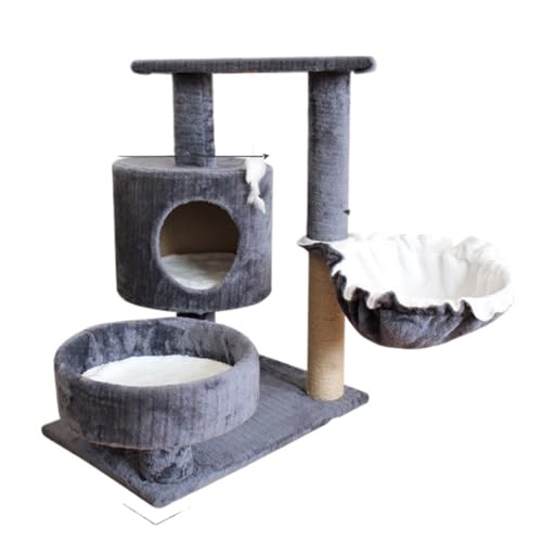 FYSXCXS Klettergerüst für Katzen Indoor Katzen-Klettergerüst, Katzenregal, Holz, Kleines Nest, Klettergerüst, Matratze, Zubehör for Große Katzen, Rosa Säule, Warm Einfach zu Montieren(G,C) von FYSXCXS