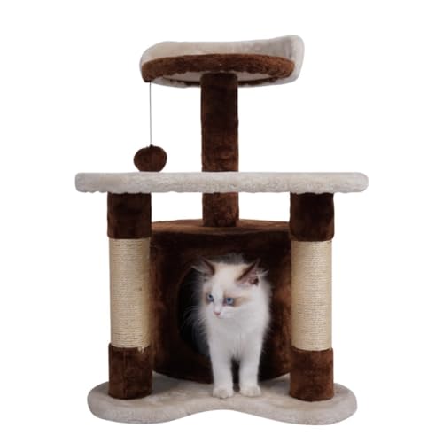 FYSXCXS Klettergerüst für Katzen Indoor Katzenklettergerüst, einfach und vielseitig for alle Jahreszeiten, Sisal-Katzennest, kleines All-in-One-Katzenspielzeug, Katzensäule Einfach zu Montieren von FYSXCXS