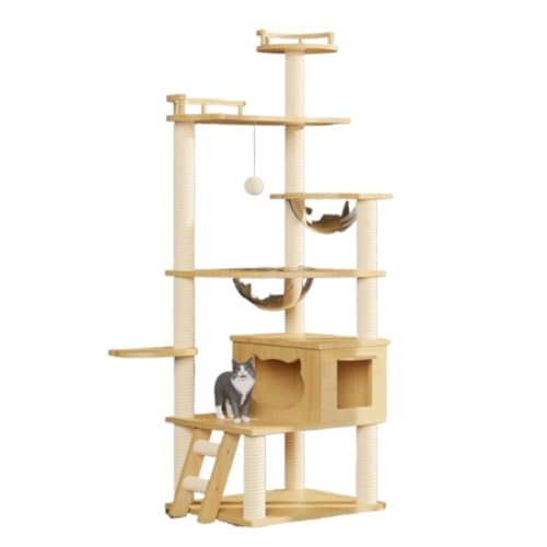 FYSXCXS Klettergerüst für Katzen Indoor Katzennest, Kratzbaum, integriertes Katzenkratzbrett, Katzenklettergerüst, Raumkapsel-Katzensprungplattform Einfach zu Montieren(F) von FYSXCXS