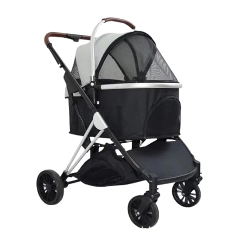 Hunde Kinderwagen Abnehmbarer 3-in-1-Kinderwagen for Haustiere, Katzen- Und Hundewagen, Kinderwagen for Haustierausflüge, Katzenwagen Katzen Kinderwagen(G) von FYSXCXS