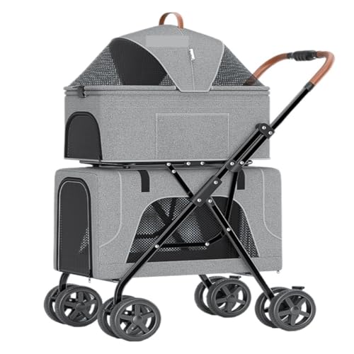 Hunde Kinderwagen Bequemer und praktischer Hundekinderwagen for Haustiere, faltbares und leichtes Material for Hunde und Katzen Katzen Kinderwagen(G) von FYSXCXS